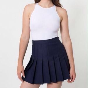 American apparel tennis skirt size L in navy