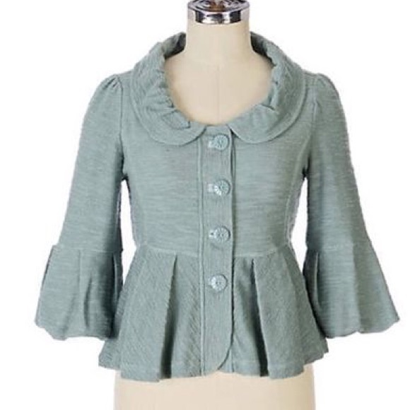 Sage Allihop Anthropologie Jacket Sz S (runs big)