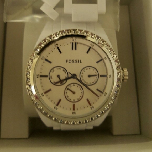 Fossil white band watch