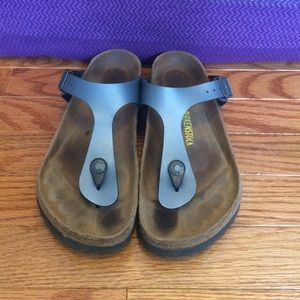 Birkenstock sandals size 38 Gizeh onyx