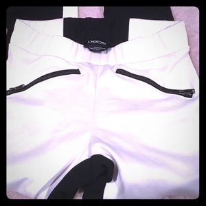 Bebe dressy leggings with soft snake skin front