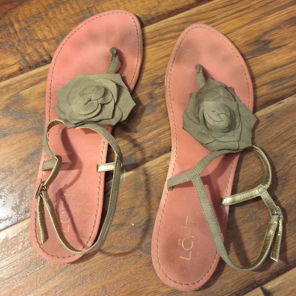 LOFT faux suede sandals