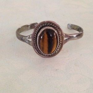 Sterling Silver Bracelet with Stone