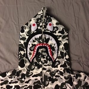 A Bathing Ape.  Full Zip Bape Shark Hoody