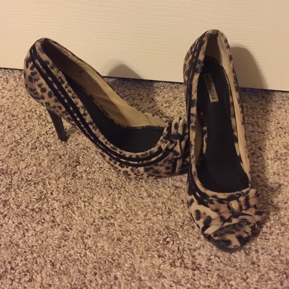 Leopard print high heels