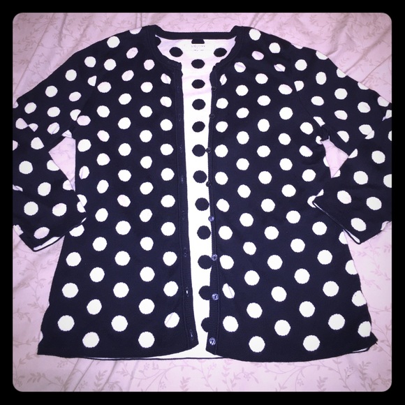 Liz Claiborne Polka Dot Cardigan