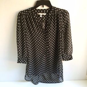 Lauren Conrad Polka Dot Sheer Blouse