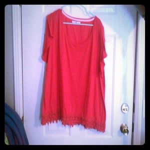 maurices 4x crochet trim shirt