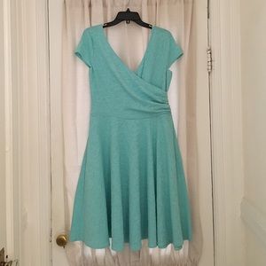 Maggy London Faux Wrap Dress in Mint