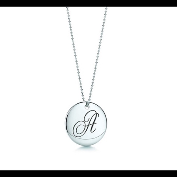 TIFFANY NECKLACE initial A 100% authentic