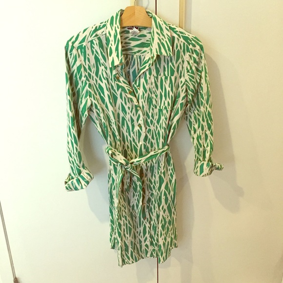 DVF Diane Von Furstenberg cotton shirtdress- Twigs