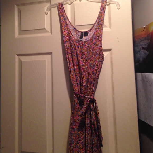 Short floral print dress