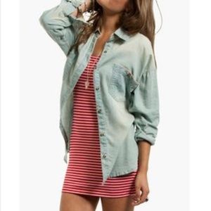 Piko stripped tank dress RED - XS