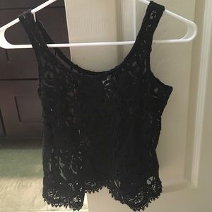 Xhilaration Small Black Lace Tank