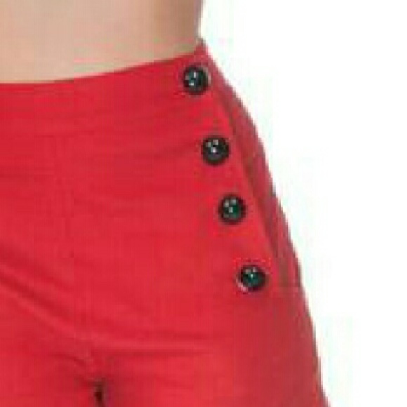 Women's Voodoo Vixen Super Stretch Red Shorts - Picture 3 of 8