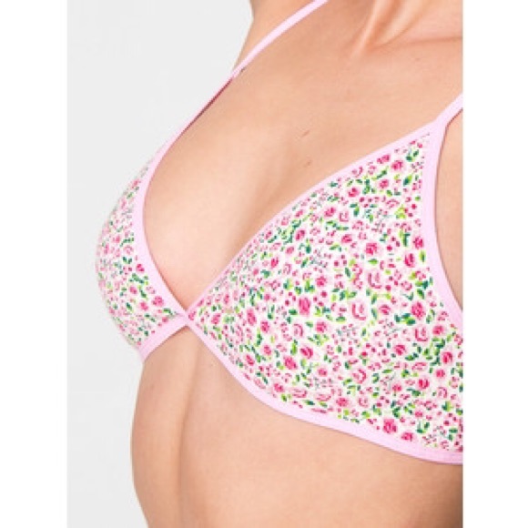 Tea Rose Cotton Spandex Jersey Cross-Back Bra