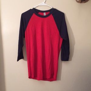 American Apparel 3/4 Sleeve Raglan Shirt