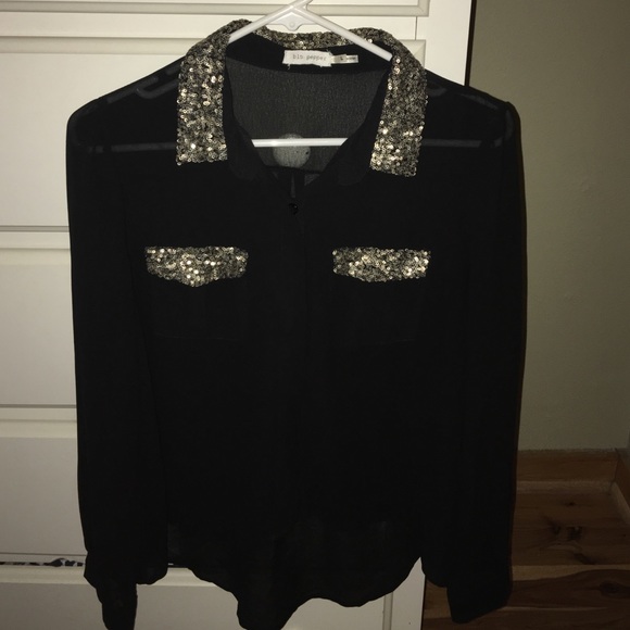 blu pepper size large women's button down shirt