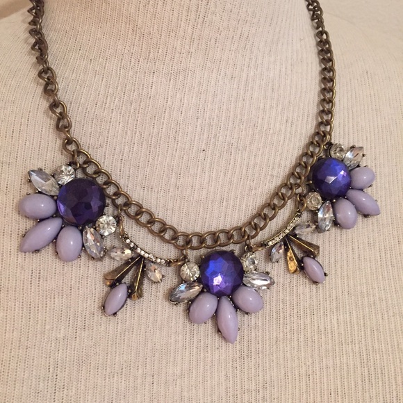 Blue and Gold Statement Necklace