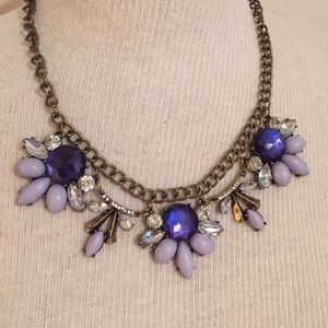 Blue and Gold Statement Necklace