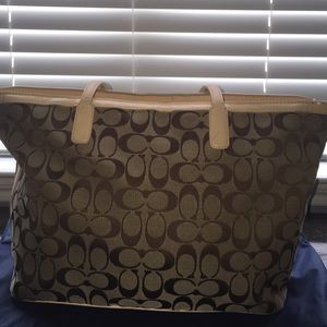 Authentic Coach Monogramed Tote