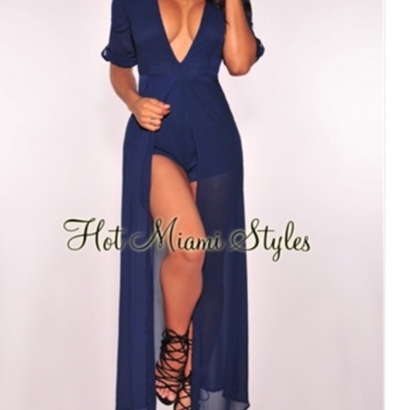 Miami style romper maxi dress