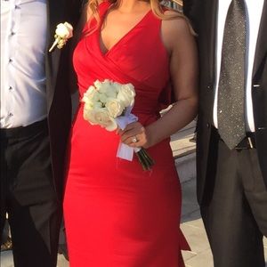 Red Vera Wang bridesmaid dress (altered to size 6)
