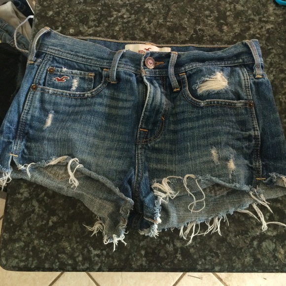 Hollister high waisted jean shorts