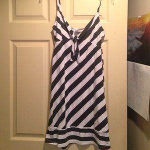 Black and white striped sundress