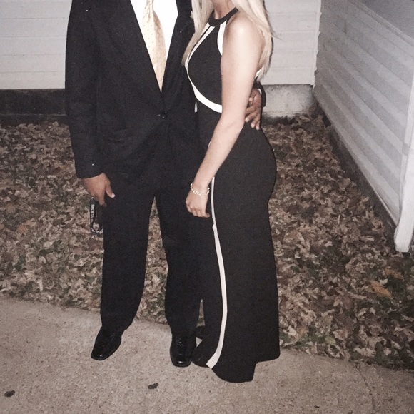 Beige and black dress ONLY WORN ONCE