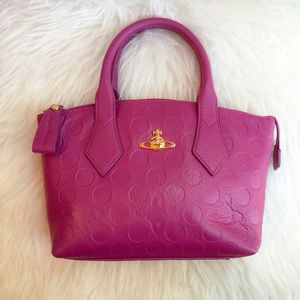 Vivienne Westwood Polka Dot Handbag, Fuschia