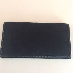 Coach signature checkbook holder--NEW