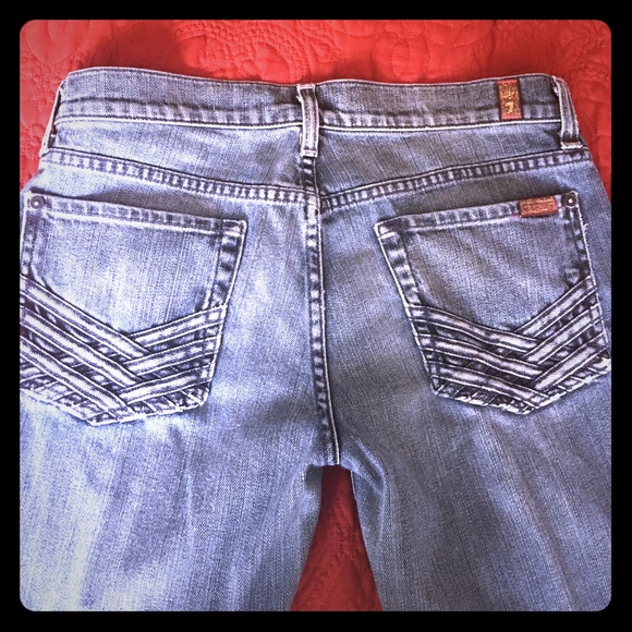 7 for all mankind dojo style denim jeans, size 28
