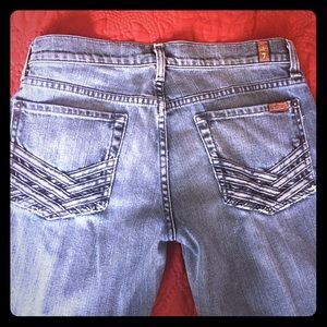 7 for all mankind dojo style denim jeans, size 28