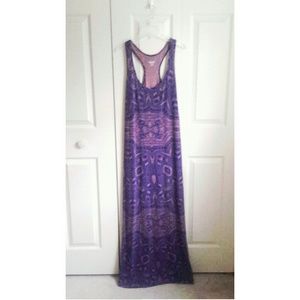 Purple racerback maxi dress
