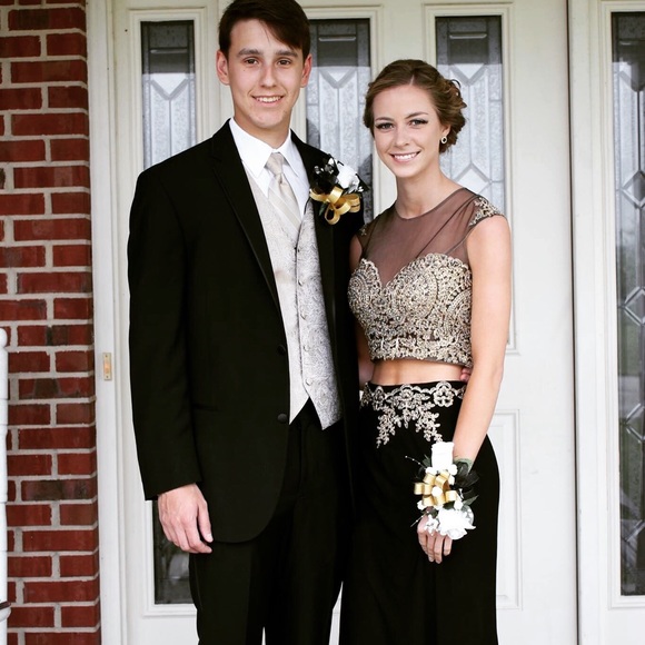 2 piece David's bridal prom dress