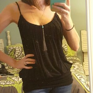 Black flowy top