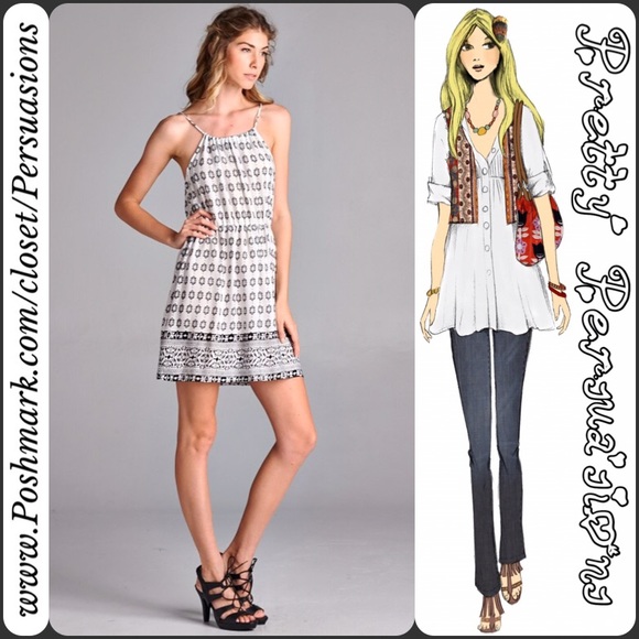 SOLD  🎉NWT Black & White Printed A-Line Dress - Picture 5 of 5