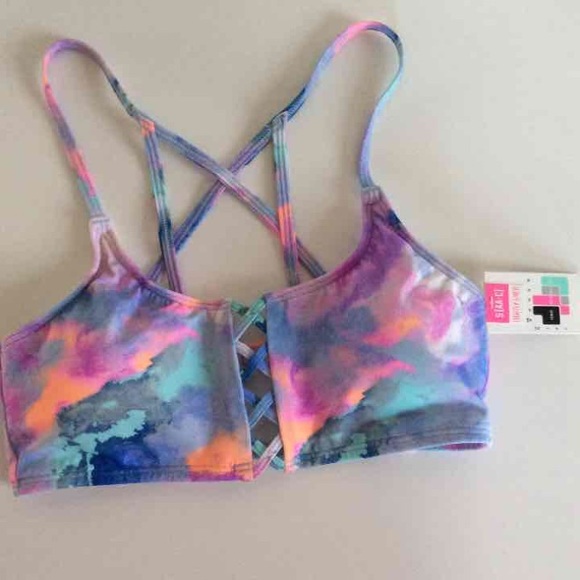 • SOLD • PINK pastel marble swimsuit top