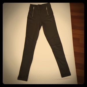 Zara green stretch leggings