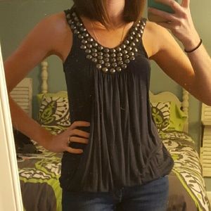 Gray beaded top