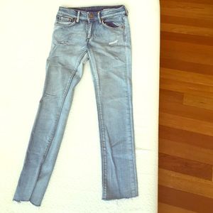 Zara skinny ripped jeans