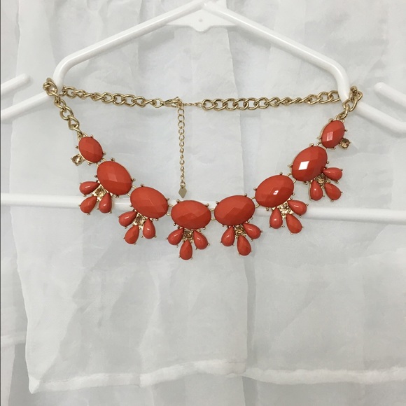 Coral Banana Republic Necklace