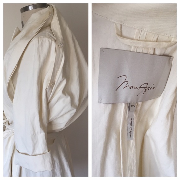 Beautiful Off White Max Azria Convertible Trench - Picture 3 of 4