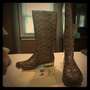 Coach rain boots worn only once