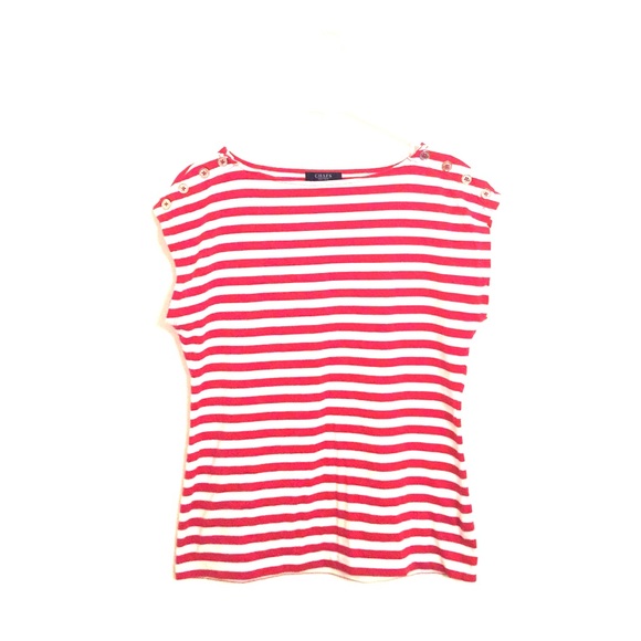 Simple red and white stripped shirt