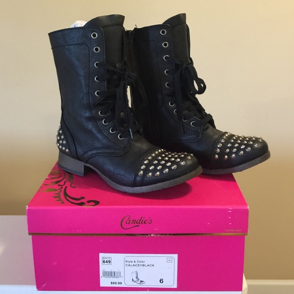 Candies Studded Calacey Boot Size 6