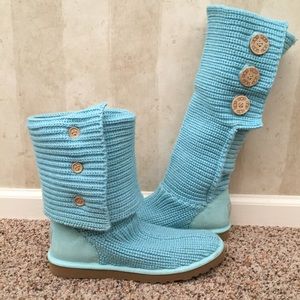 Unique Aqua Knit UGG Boots