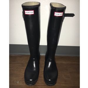 Hunter Women's Black Tall Original Rain Boots