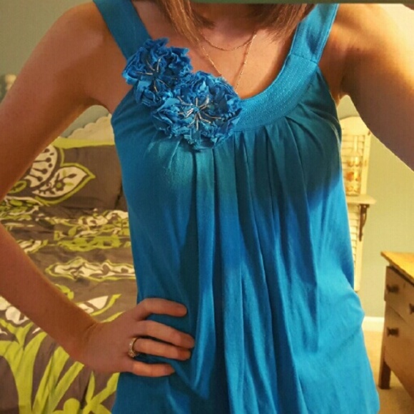 Blue Flower top